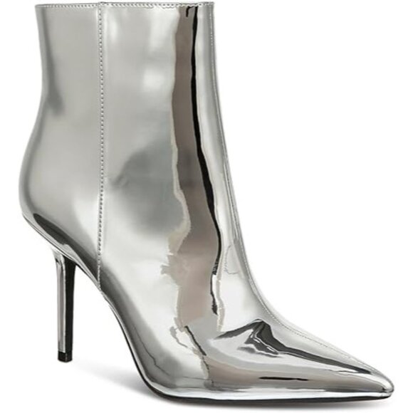 INC Womens Patent Pointed Toe Booties - Picture 1 of 3